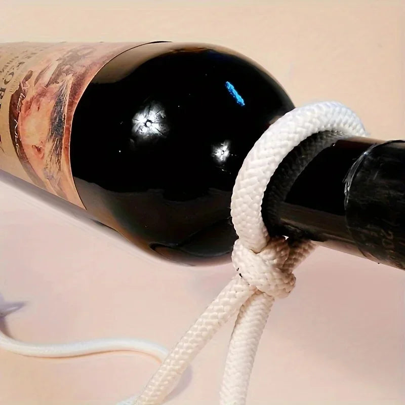 Creative Personality Fashion Wine Bottle Holder Suspended Wrought Iron Rope Chain Wine Bottle Holder Snake Ornament Decoration