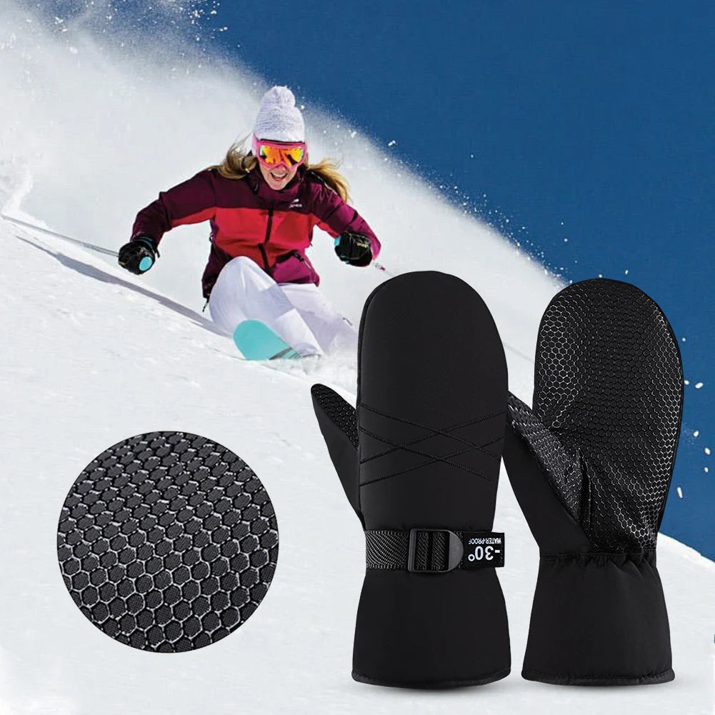 Ski Mittens Waterproof Winter Thermal Touch Screen Gloves Windproof Cycling/Snowboard Gloves Cold Weather Gloves for Outdoor