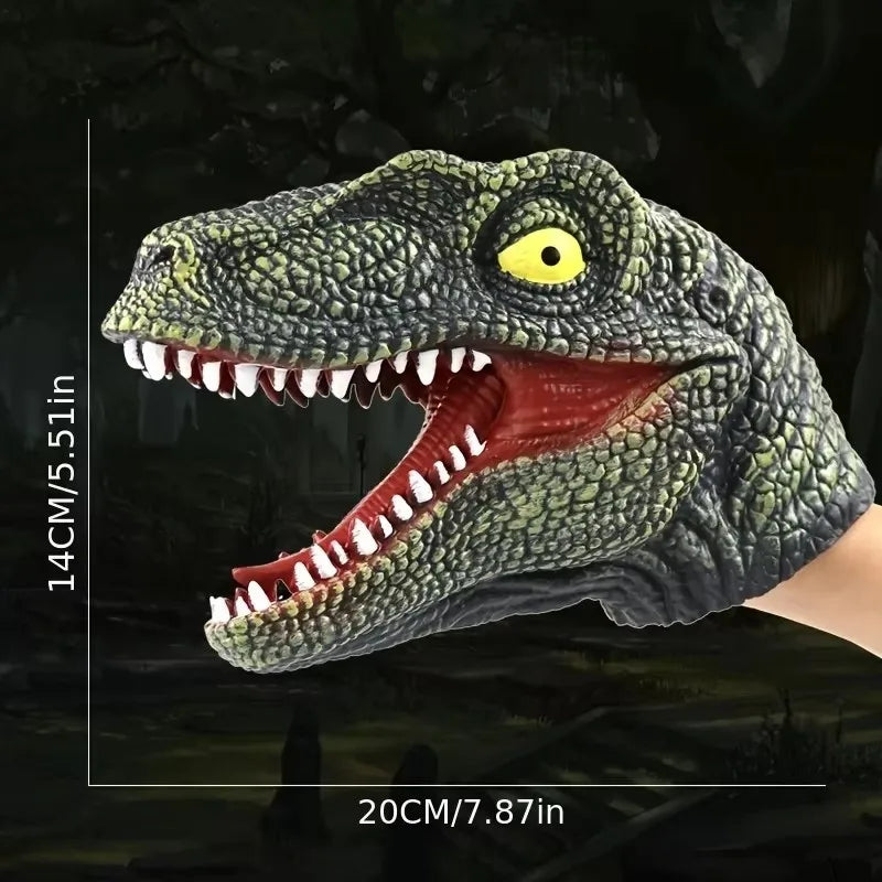 Hand Puppets Dinosaur head Model Toy T-Rex Dino Jurass Shark Park Dolls Dinosaur Worlds Soft Plush Toy for Boys Kids Gifts