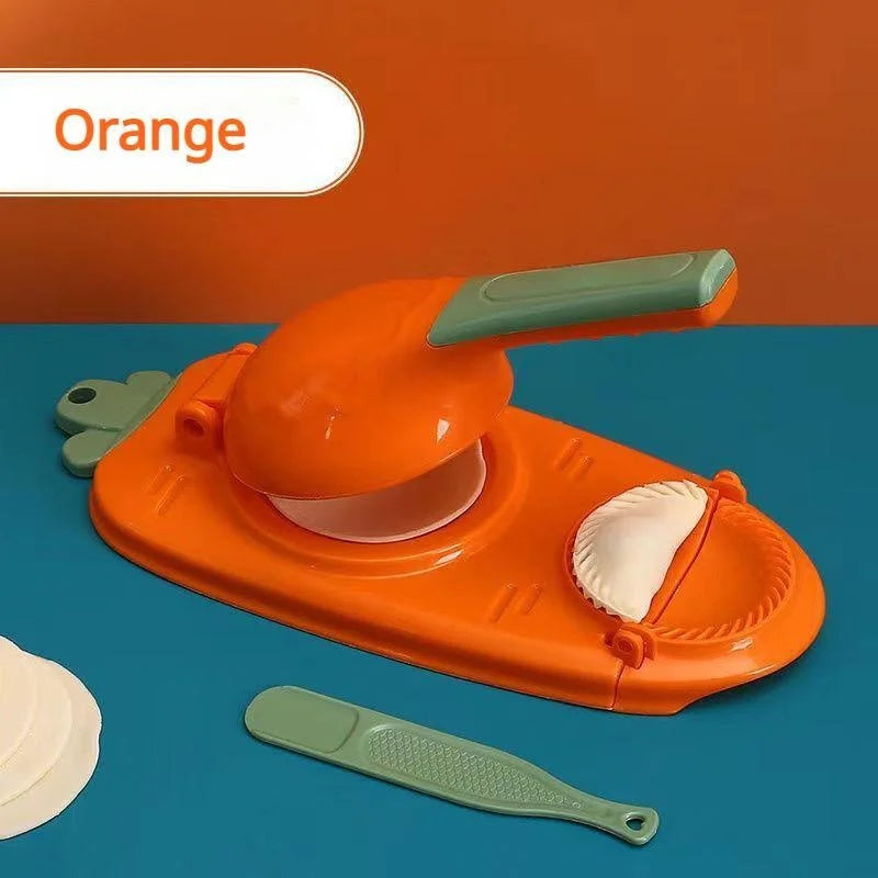 2-in-1 Efficient Dumpling Maker Manual Dough Presser Dumpling Wrapper Mold Dough Pressing Tool Kitchen Pastry Jiaozi Baking Tool