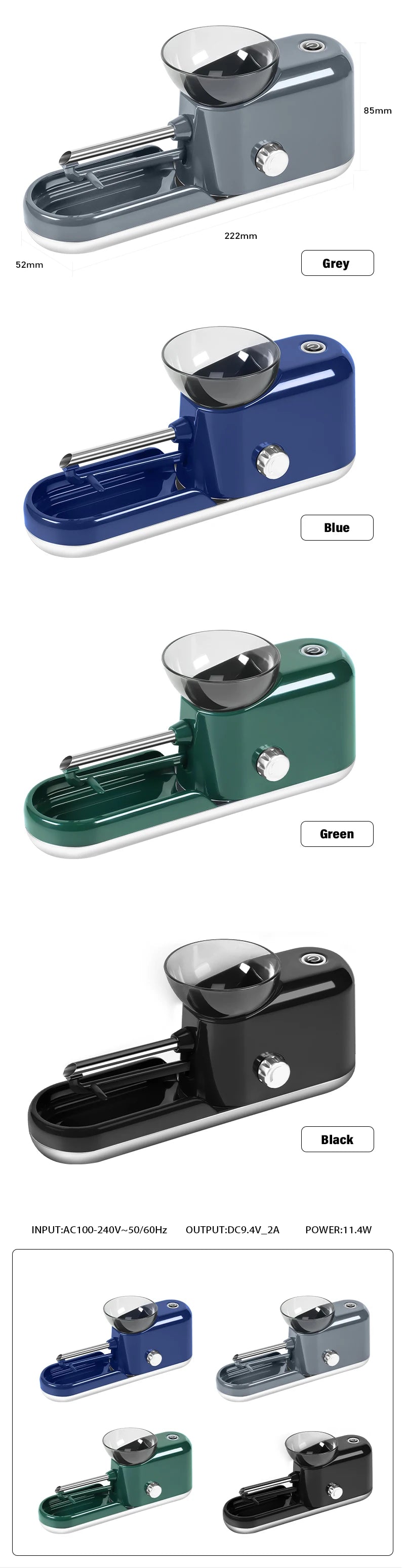 6.5 8mm Cigarette Rolling Machine Fully Automatic Tobacco Roller Smoking Accessories EU US Plug DIY Injector Maker Smoking Tool