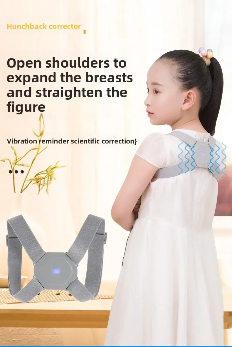 Adjustable Posture Corrector Smart Back Brace Vibration Reminder Invisible Shoulder Support For Neck Pain Relief Adult Kid