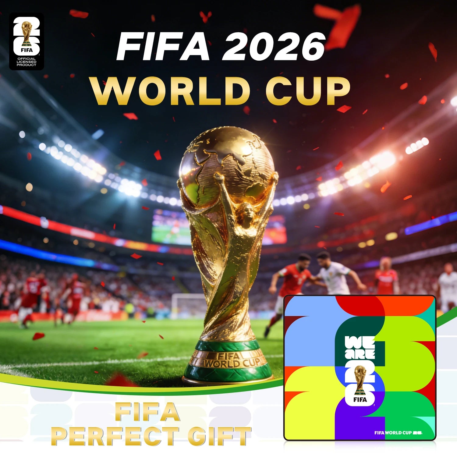 FIFA WORLD CUP 2026 Official Picnic Mat, Extra Large Foldable Outdoor Blankets FIFA Picnic Mat for Beach,Soccer Fan Camping Gift