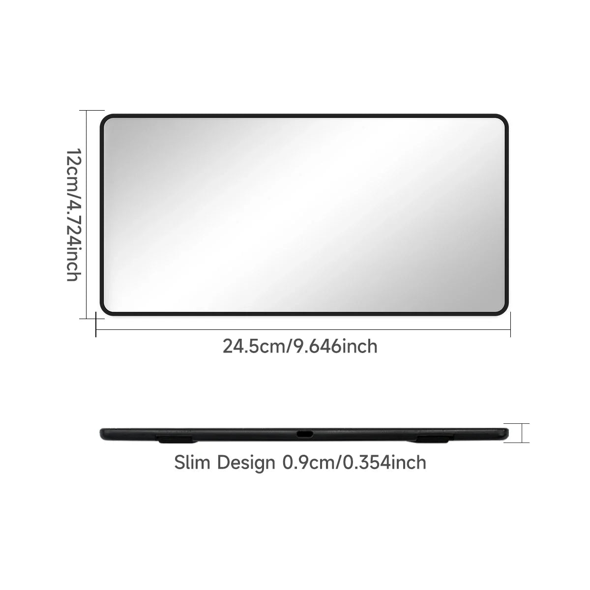 Car Mirror for Sun Visor Large Screen Portable Makeup Mirror HD Vanity Mirror for Truck SUV Interior Rear View Mirror