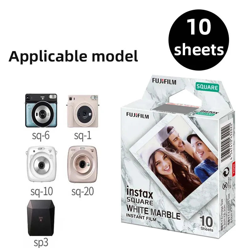 Fujifilm Instax Square White Edge Films Photo Paper 10-100 Sheets for Instax SQ10 SQ6 SQ20 Instant Camera Share SP-3 Printer