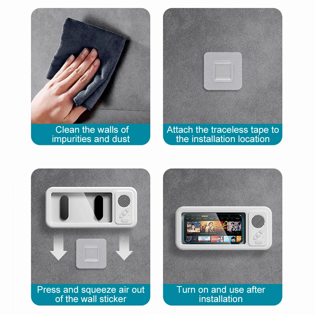 Z07 Bluetooth Speaker 360 ° Waterproof Mobile Phone Box audio bath watching TV Stand Touch Screen Mobile Phone Holder Box