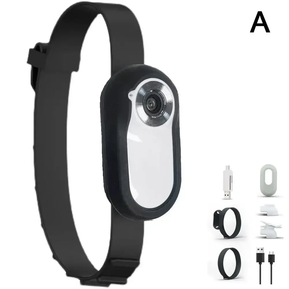 HD 1080P Wireless Collar Camera No WiFi Needed Dog Cat Pet Camera Collar Nanny Camera Video Records for Cats Dogs Birthday Gift