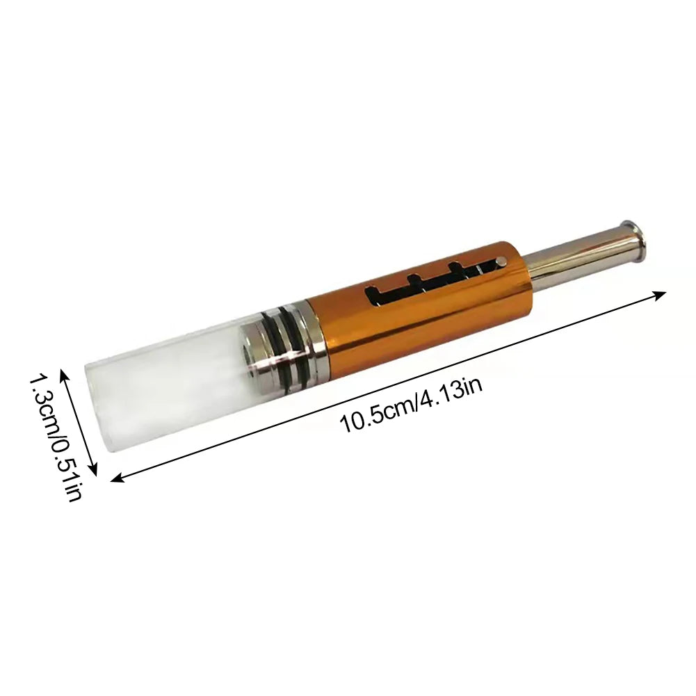 EDG Pipe Retractable Tobacco Pipe Piston Type Glass Pipe Dry Burner Smoking Products Gift for Men Herb Accessories