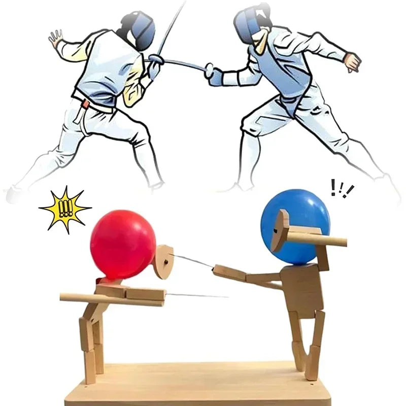 Balloon Bamboo Man Battle Thickened Version Bamboo Man Fencing Puppets Battle Game for 2 Players Whack A Balloon Party Home