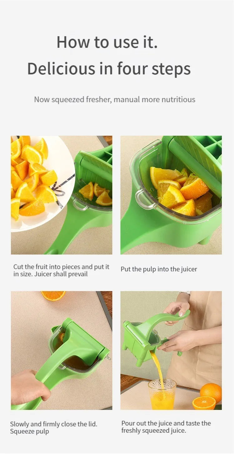 1pc Green Multifunctional Juicer Handheld Non-electric Lemon Squeezer Fruit Vegetable Small Juicer Manual Juicer