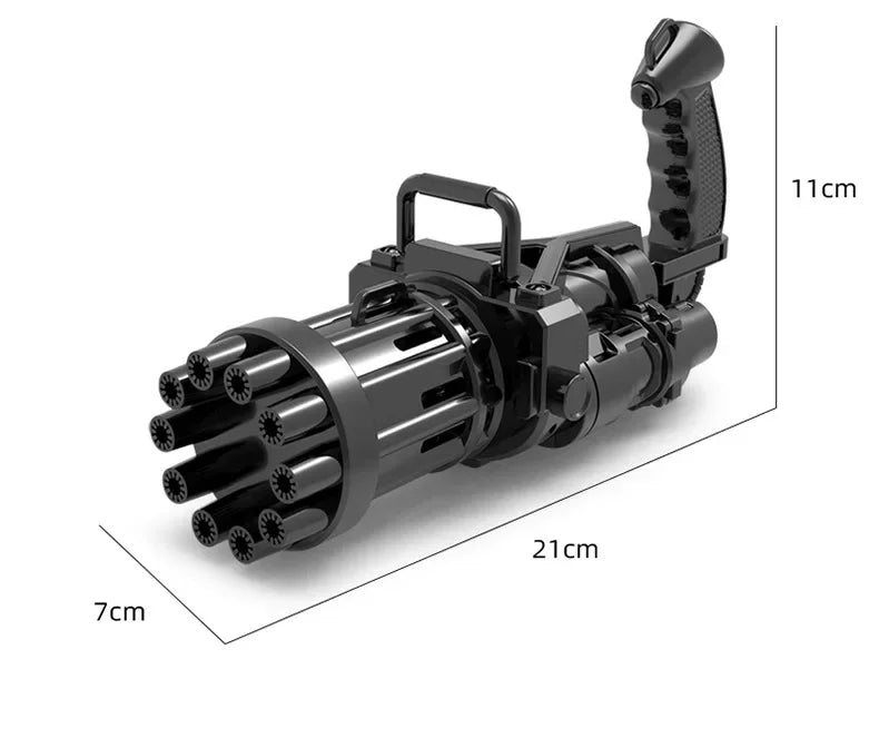 10 Hole Electric Gatling Bubble Machine Automatic Blower Soap Water Maker Gun for Children Summer Beach Outdoor Kids Toys