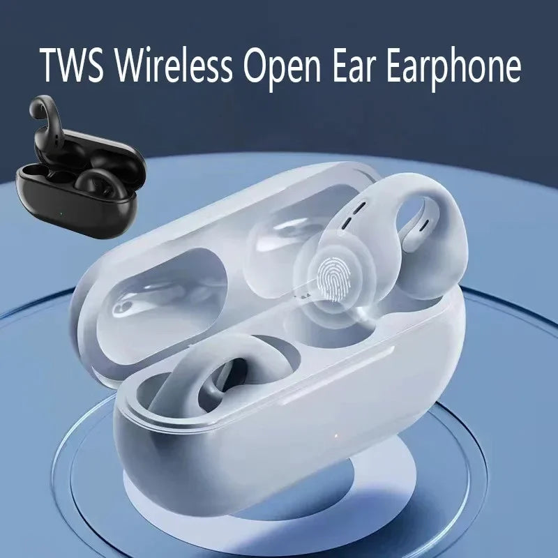 New T75 Bluetooth 5.3 Bone Conduction Earphones - Waterproof Sports Headphones with HiFi Stereo Sound