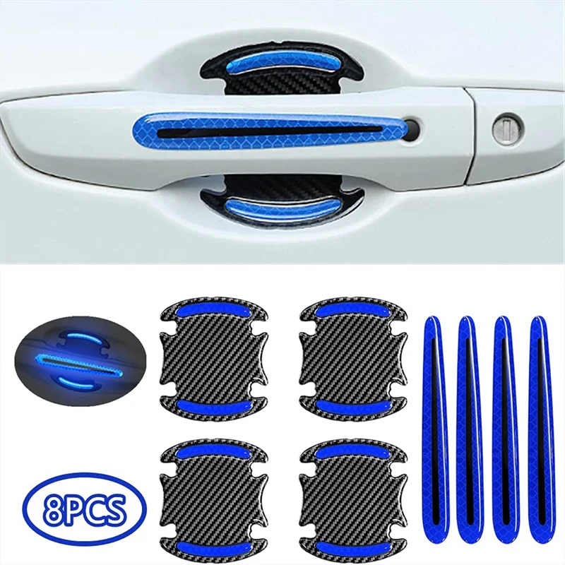 Car Door Handle Reflective Sticker Protection Sticker Door Handle Paint Surface Anti-scratch Reflective Sticker Car Accessories