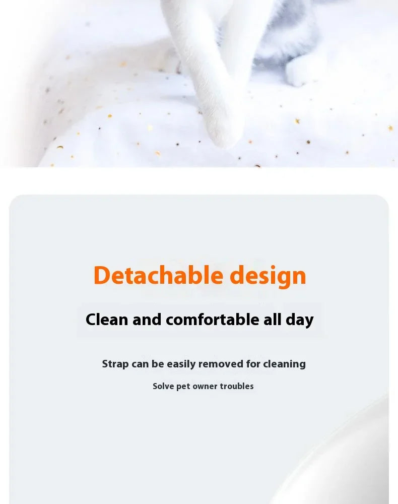 Rechargeable Cat Collar Laser Toy with Red Light, Interactive Cat Laser Toy for Bored Indoor Cats, Electric Laser Collar Toy