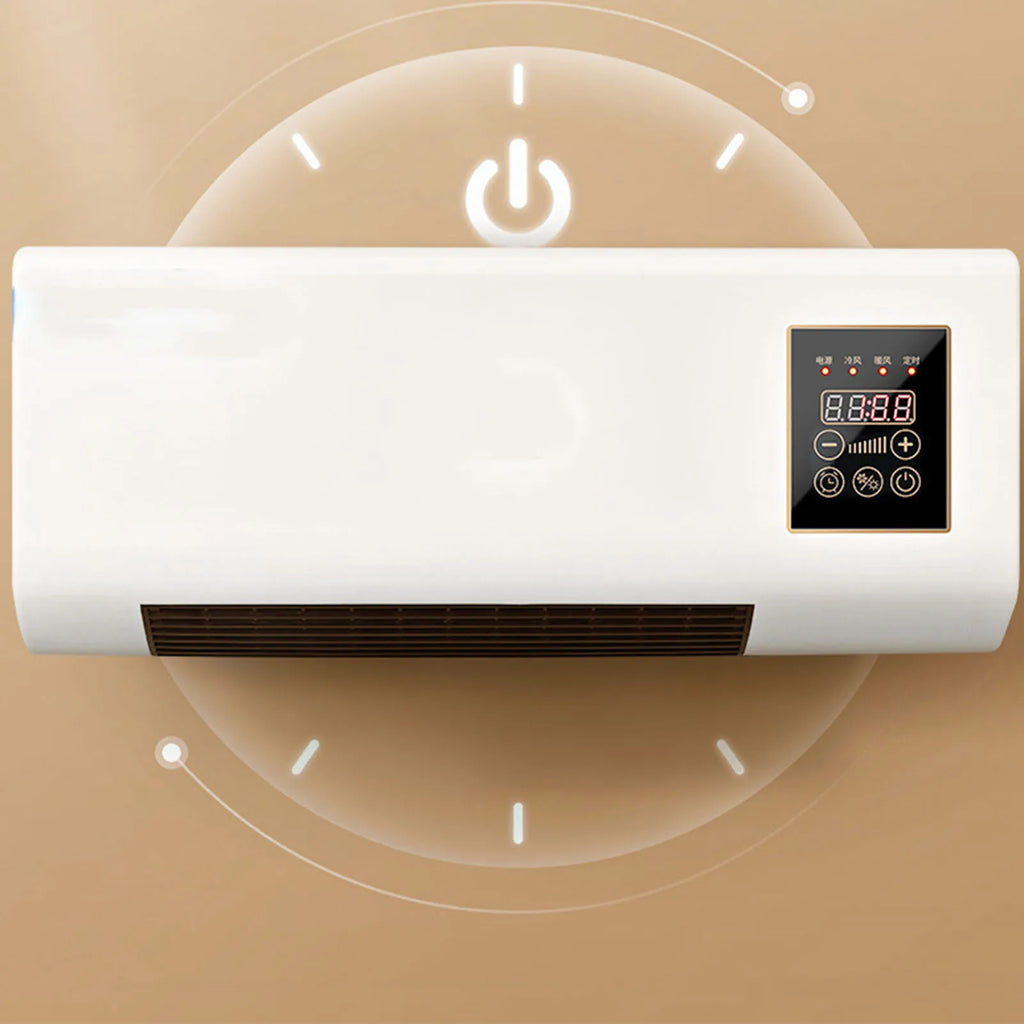 2 in 1  Portable Air Conditioning Cool Warm Dual Use Wall Mounted Heater 1800W Wall Mounted with Remote Control for Bedroom