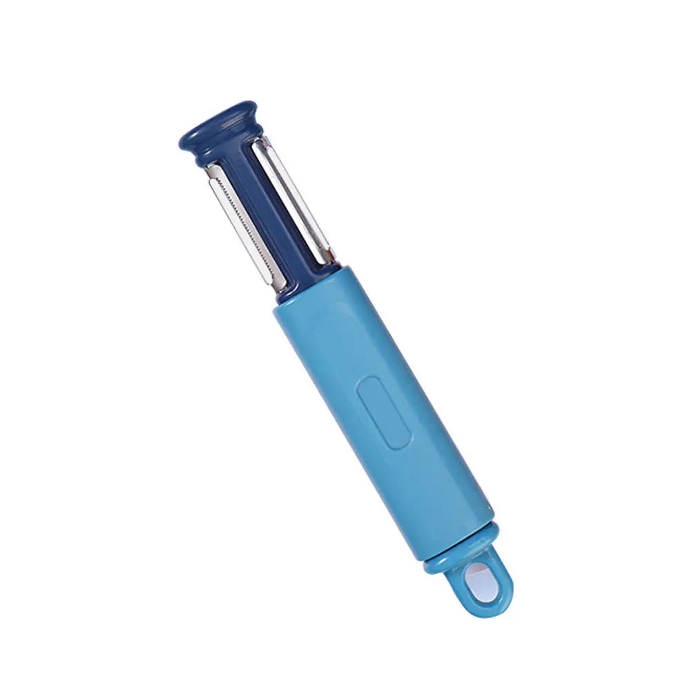 1Pcs Versatile Kitchen Sharpening Tool Stainless Steel Cutter Sharpener with Built-in Peeler for Home Use Blue Cutter Sharpener