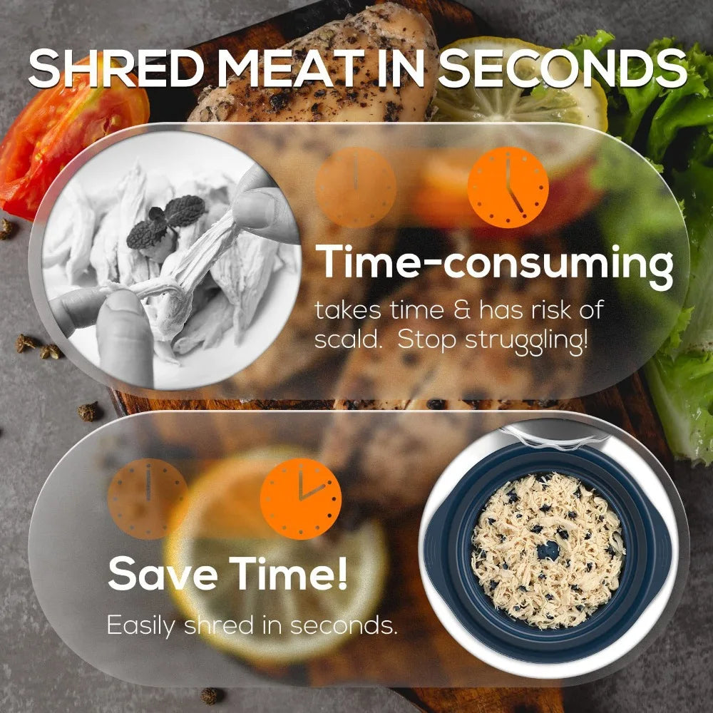 Chicken Shredder Tool Meat Breast Shredding Separation Mincing Grinder Machine with Lid for Shredding Chicken Pork Beef Cooking