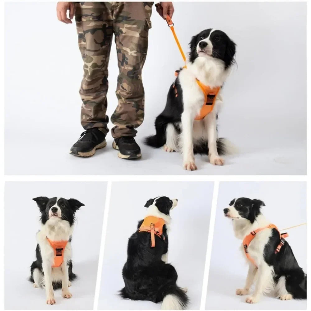 Dogs Explosion-proof Punch Breathable Dog Collar Harness for Small Medium Large Adjustable Pet Harness Vest Outdoor Training