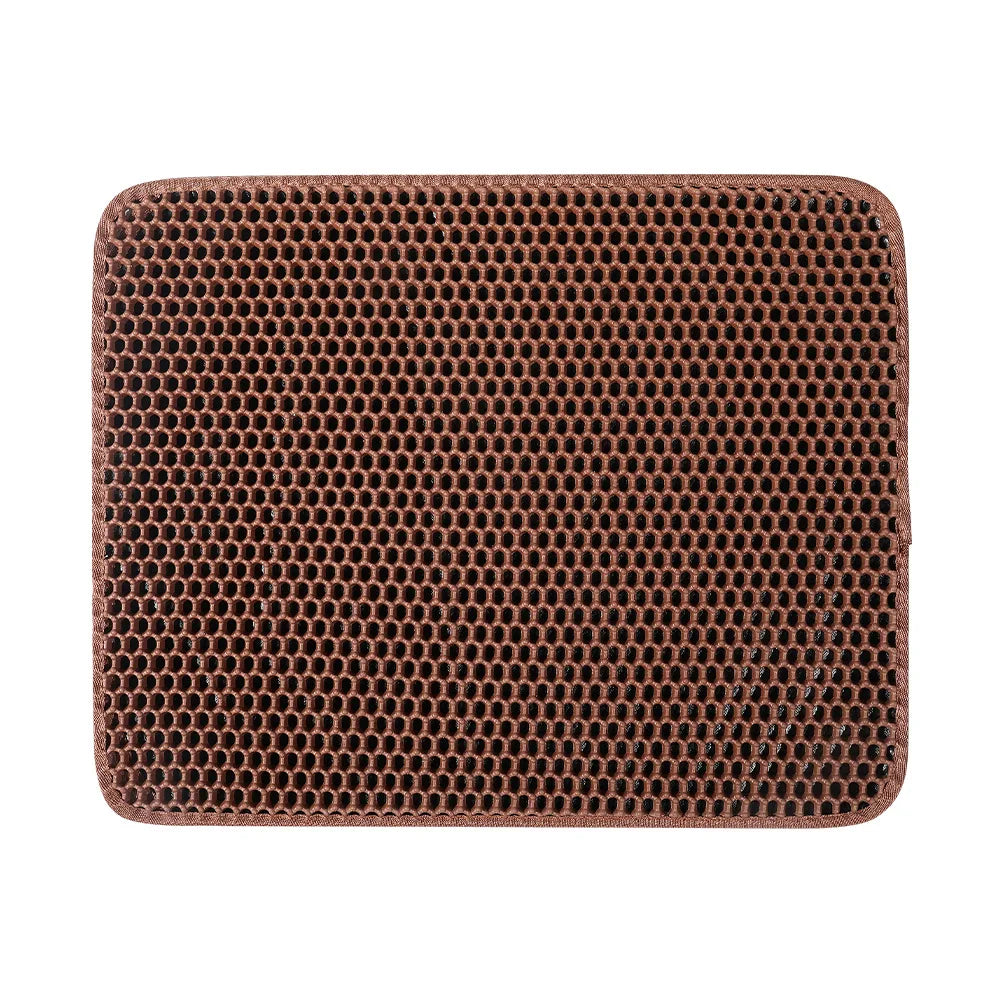 Pet Cat Litter Mat Waterproof EVA Double Layer Cat Litter Trapping Pet Litter Box Mat Clean Pad Products For Cats Accessories