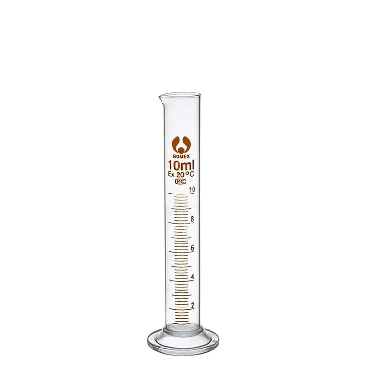 1PCS Lab Measuring Cylinder Set 5ml 10ml 25ml 50ml 100ml 200ml 500ml, Thick Glass Graduated Cylinder Kit for Laboratory Supplies