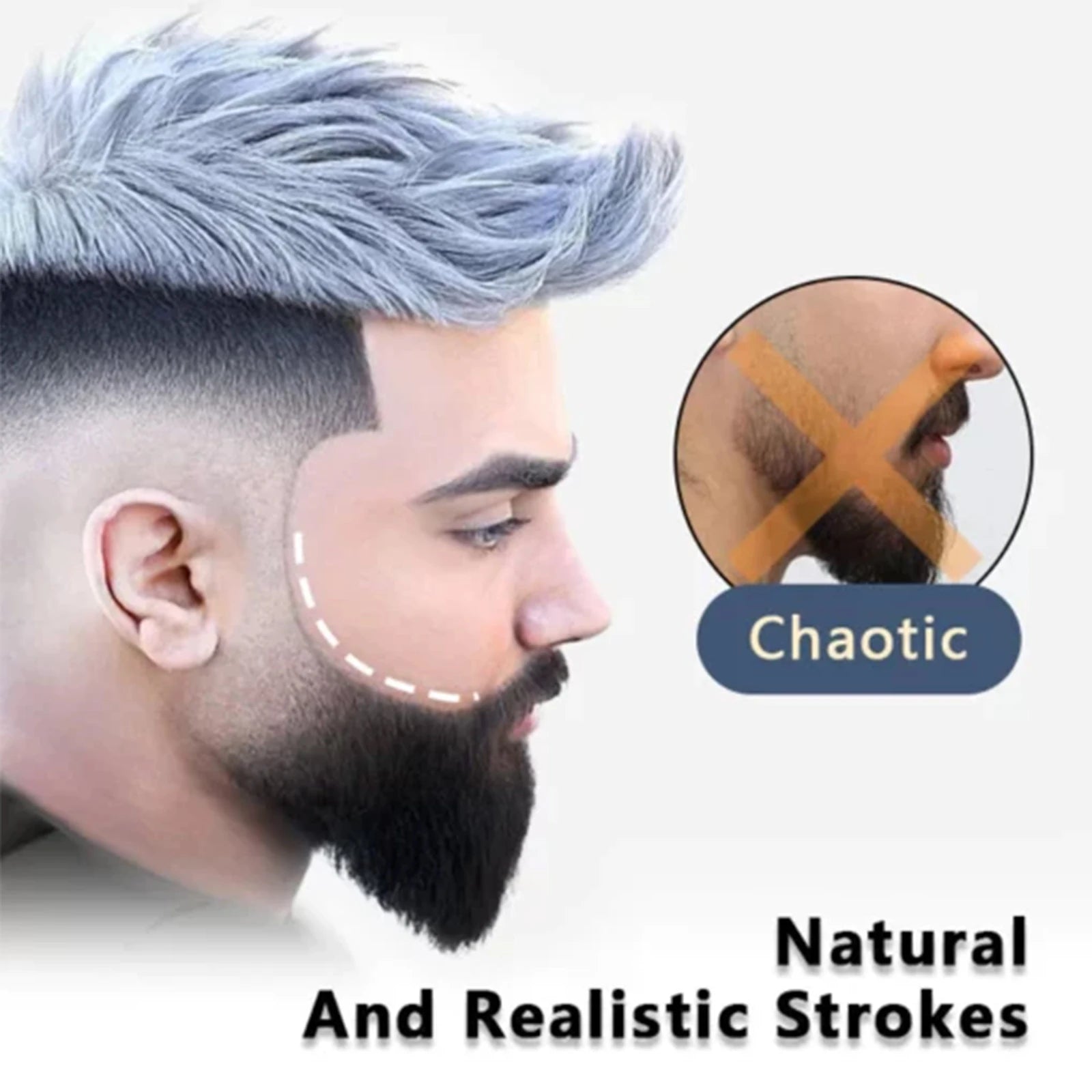Beard Pen Filler Penci With Brush Kit Waterproof Long Lasting Repair Moustache Coloring Shaping Tools Hair Eyebrow Pencil
