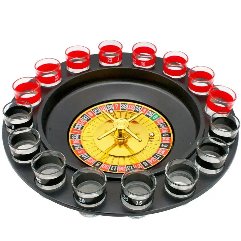 Bar Funny Tools Russia Turntable Shot Glass Drinking Game 16 Shot Glasses Set Bar Swivel Plate