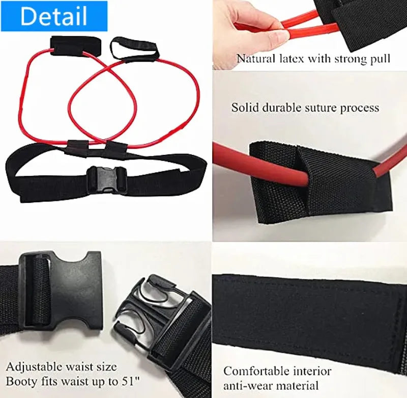 Muscle Strength Training Resistance Band Legs Waist Belt Pedal Exercise Body Building Workout Elastic Bands Fitness Equipment