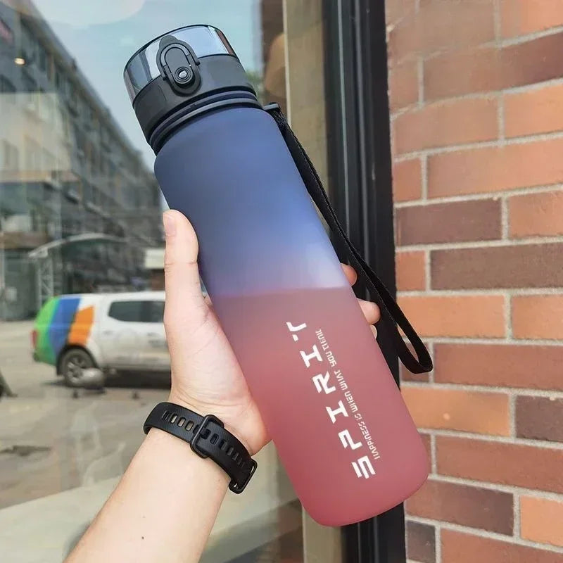 1 Liter Large Water Bottle Leak Proof Colorful Plastic Cup Drinking Outdoor Travel Portable Gym Fitness Jugs