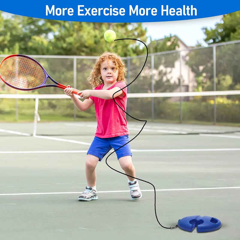 Heavy Duty Tennis Training Aids Base With Elastic Rope Ball Practice Self-Duty Rebound Tennis Trainer Partner Sparring Device