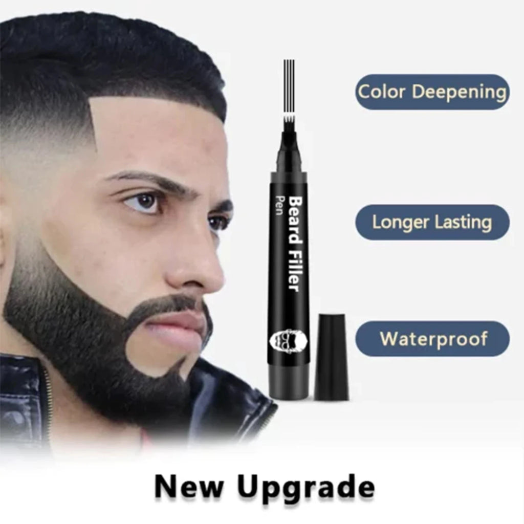 Beard Pen Filler Penci With Brush Kit Waterproof Long Lasting Repair Moustache Coloring Shaping Tools Hair Eyebrow Pencil