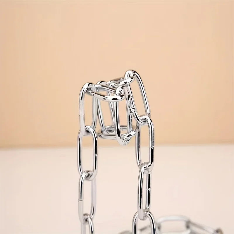 Creative Personality Fashion Wine Bottle Holder Suspended Wrought Iron Rope Chain Wine Bottle Holder Snake Ornament Decoration