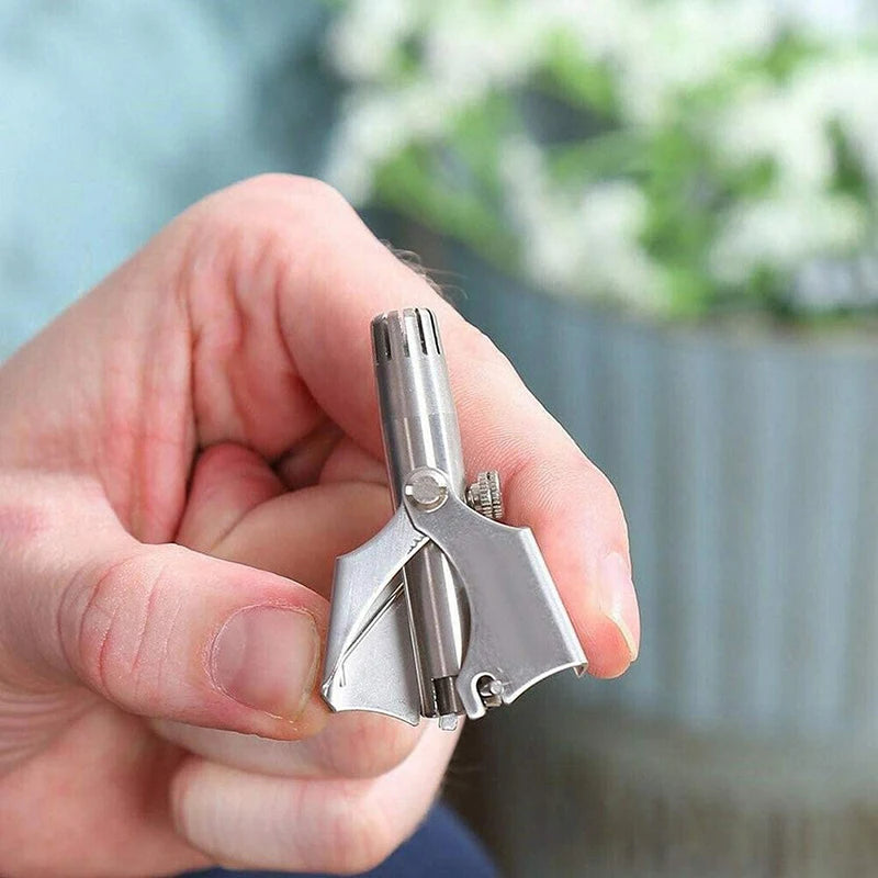 Nose Hair Trimmer For Men And Women Stainless Steel Manual Nose Hair Razor No Noise Washable Nose Hair Trimmer Manual Shaver