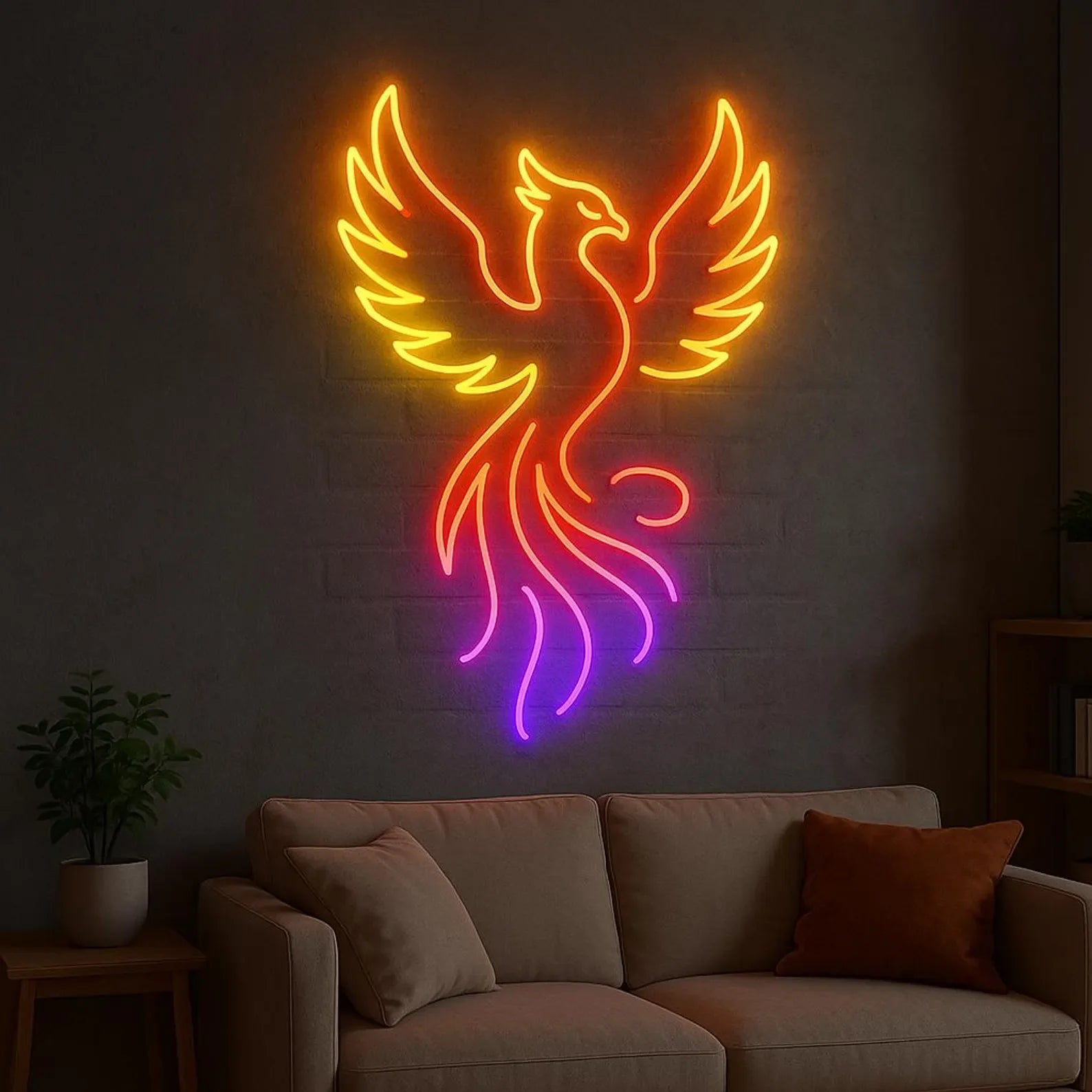 Phoenix Neon Sign,Legendary Immortal Bird Neon Sign. Bird LED Decor. Mythology Led Decor,Gift for Kids
