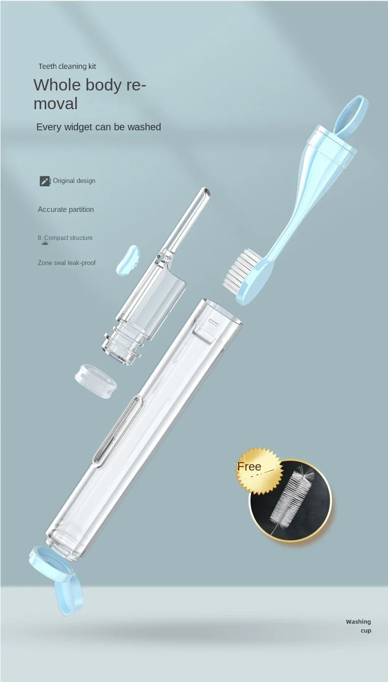 1PC Portable Folding Toothbrush Travel Toothbrush Set Creative Tooth Clean Tools Can Hold Toothpaste