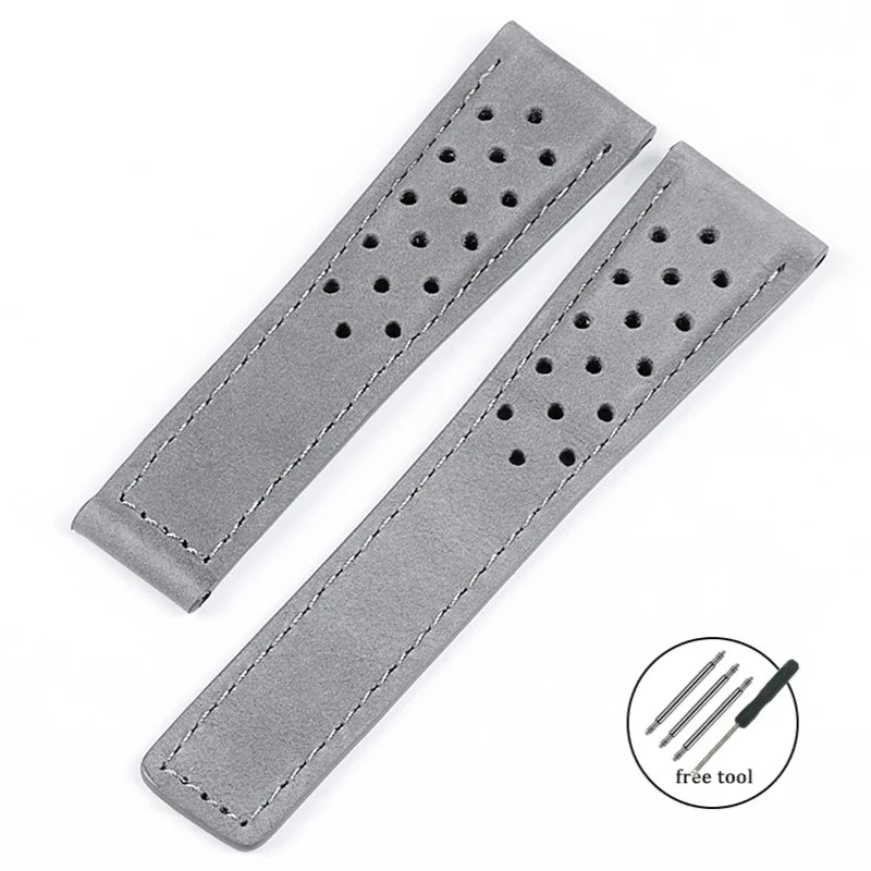 Genuine Leather Strap 20mm 22mm 24mm Cow Watch Band for Tag Heuer for Carrera Series Wristband Universal Sport Soft Bracelet