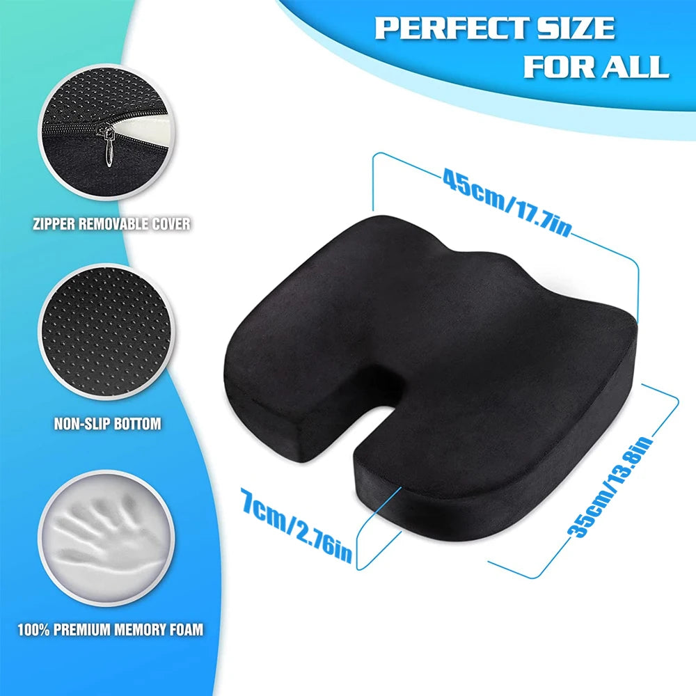 Gel Orthopedic Memory Cushion,U-shaped Seat Cushion for Home Office Coccyx Orthopedic Chair Cushion,Protect Healthy