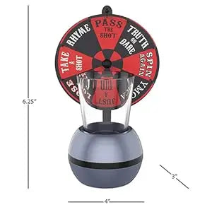 Spin The Wheel Shot Drinking Game- Fun Adult Party/College Shot Glass Spinner Toy for Home Entertaining, Parties, Tailgating