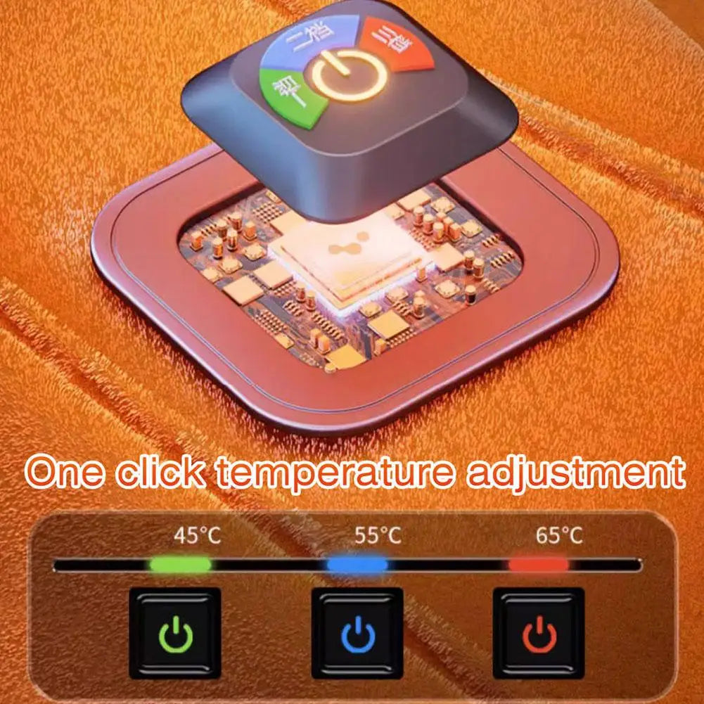 Car Heated Seat Cushion Winter Plush Seat Cushion Quick-Heating For Car, Home, 12V USB Electric Heating Single Pad