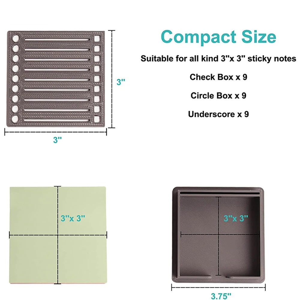 Bview Art 1pcs Sticky note holder with sticky note template
