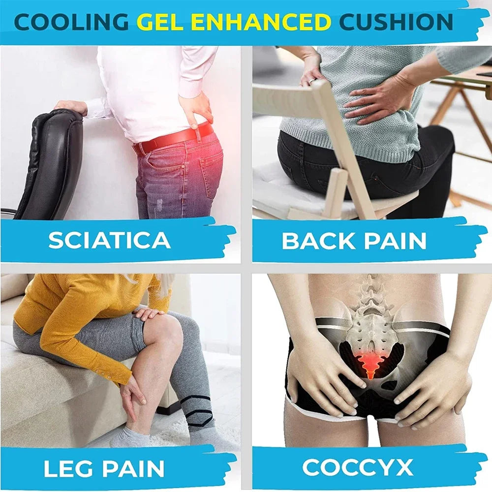 Gel Orthopedic Memory Cushion,U-shaped Seat Cushion for Home Office Coccyx Orthopedic Chair Cushion,Protect Healthy