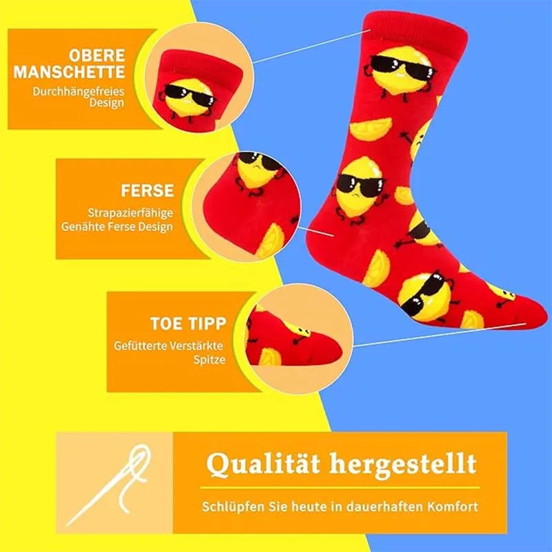 10 pairs of food pattern men's socks irregular color women's socks street trend skateboarding socks