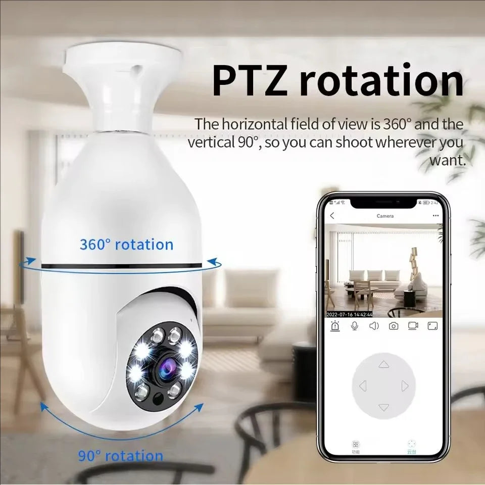 4G WiFi IP Camera E27 Bulb Cam 3MP Wireless Baby Monitor AI Tracking Security Video Surveillance Pet Cam SmartLife Indoor