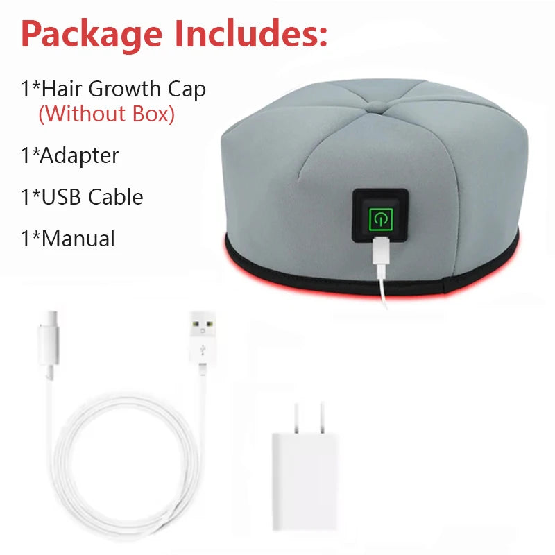 Red Light Therapy Cap Device Near Infrared LED Helmet for Hair growth Treatment Hat Prevant Loss Head relaxation Relief scalp
