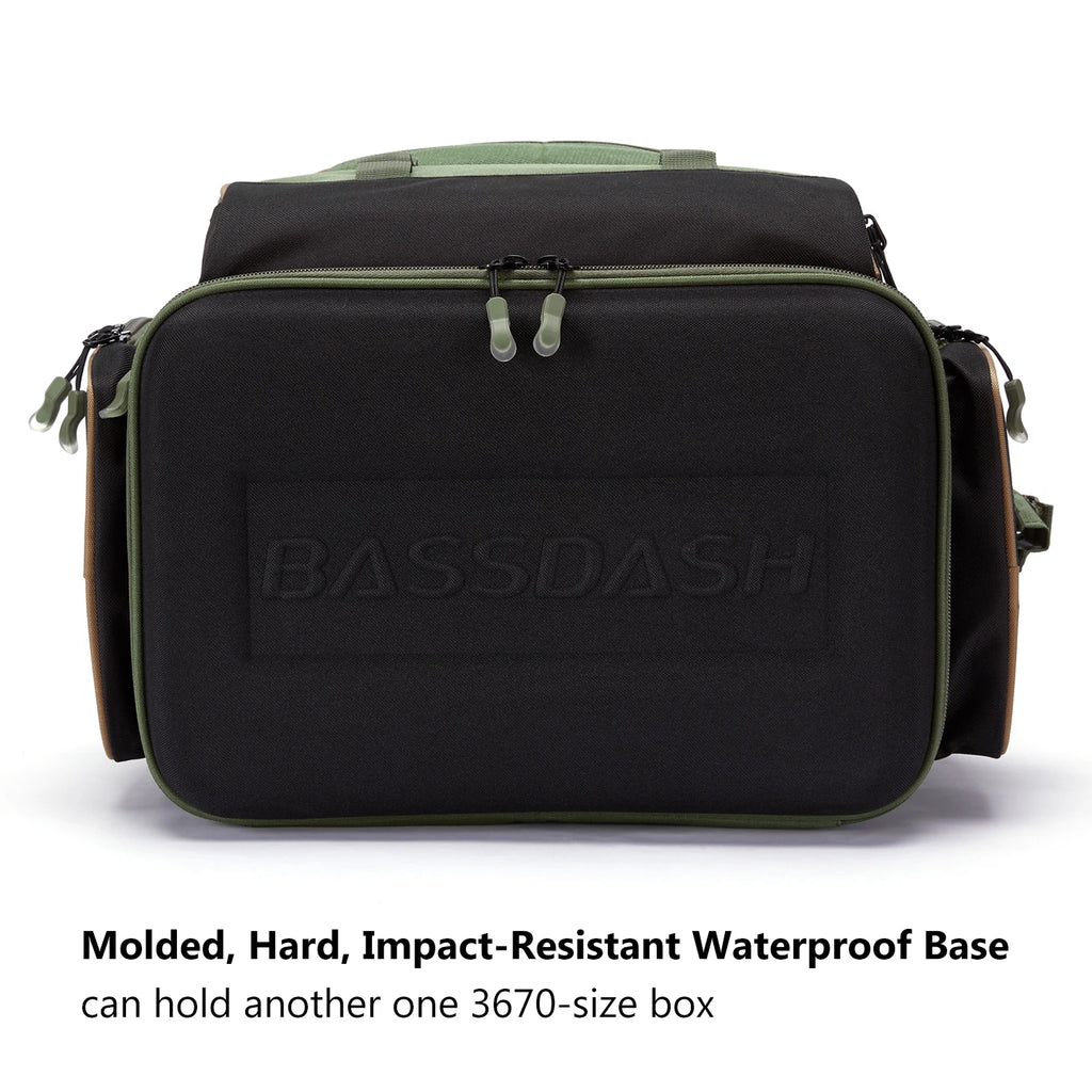 Bassdash Multifunctional Fishing Tackle Backpack Lightweight Tactical Soft Tackle Box with Protective Rain Cover