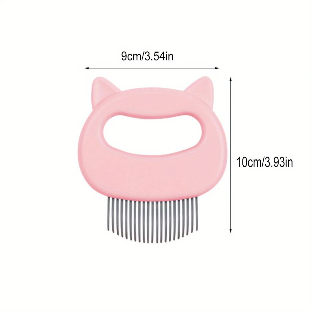 1 PCS Cat Massage Comb Plastic Easy Grip Handle Effectively Remove Cat Hair Fine Soft Brush Hair Multi-Color Grooming Tools
