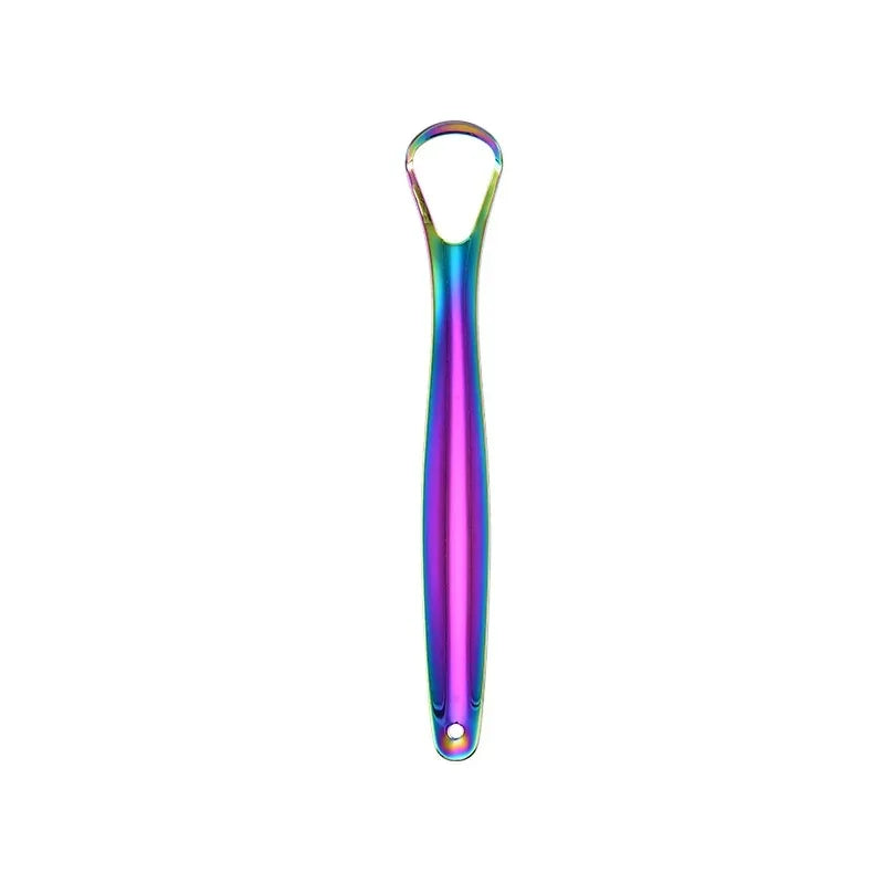 1/2/4 Pcs Reusable Stainless Steel Useful Tongue Scraper Cleaner Fresh Breath Cleaning Coated Tongue Oral Hygiene Care Tools