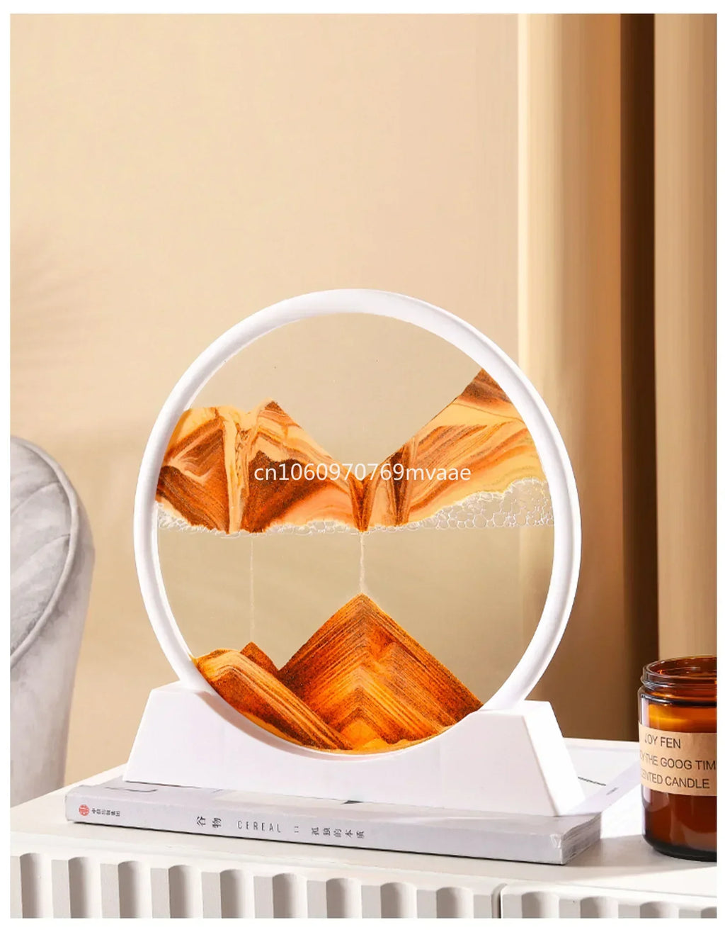 Sandscape Moving Sand Art Frame Quicksand 3D Dynamic Liquid Hourglass Kinetic Sand Painting Flowing Sand Office Home Decor Gifts