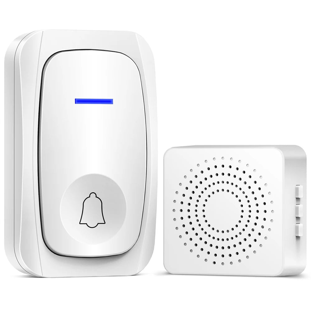 USB Wireless Doorbell Smart Welcome Door Bell Three-speed volume 38 Songs Melodies Doorbell For Home Bed Call Emergent Call