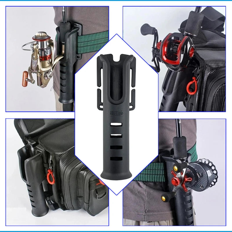 Portable Belt Rod Holder Fishing Gear Accessory Adjustable Waist Fishing Rod Insertion Device Fishing Accessories Tools Outdoor