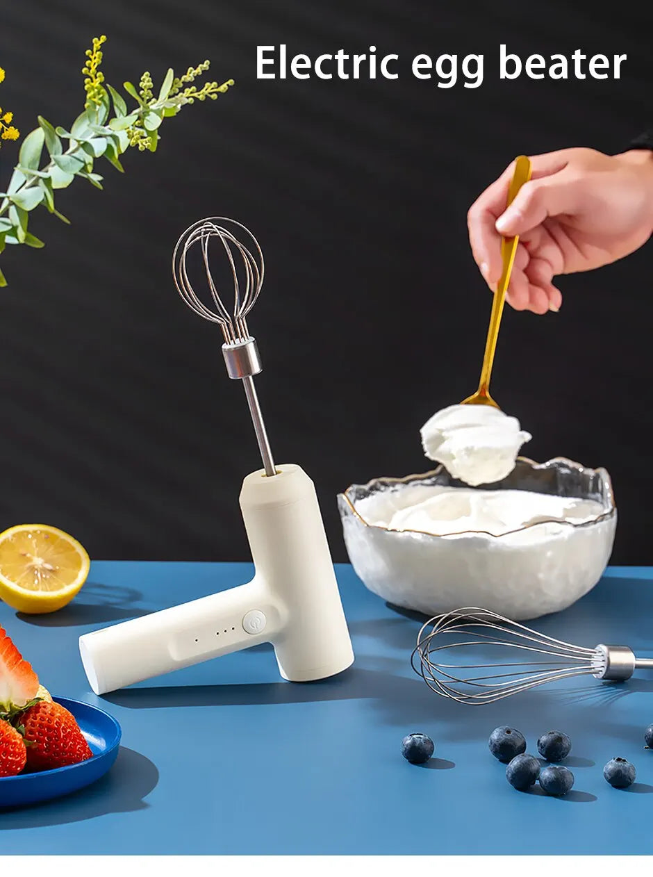 Wireless Electric Food Mixer Automatic Whisk Dough 3 Speeds Egg Beater Baking Dough Cake Cream Mixer Kitchen Tools